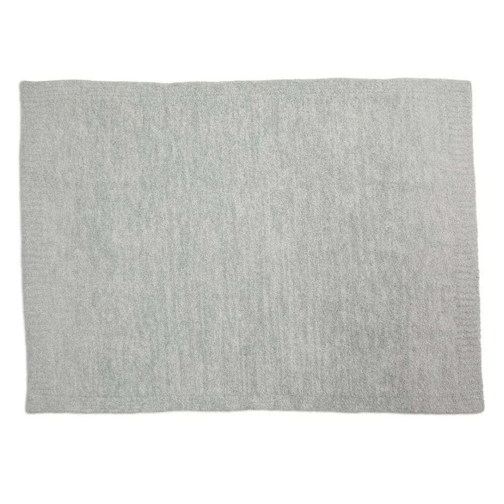 Barefoot Dreams CozyChic Ombre Blanket BDBCC22206 Unisex OS Gray Ribbed GBO2886